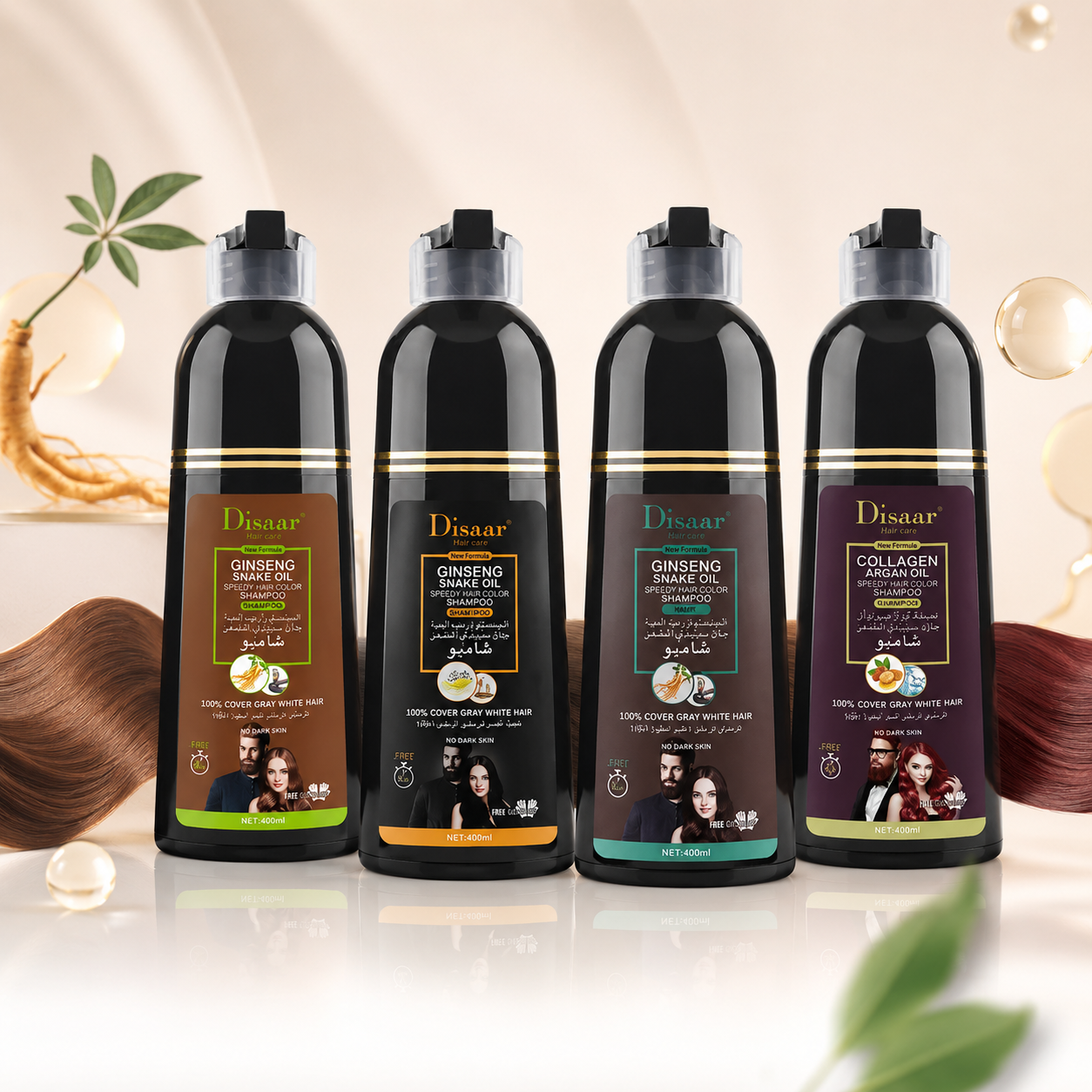Shampoo Cubre Canas Disaar · Varios Tonos