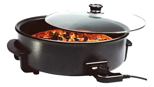 Sartén Eléctrica Pizzera con Tapa