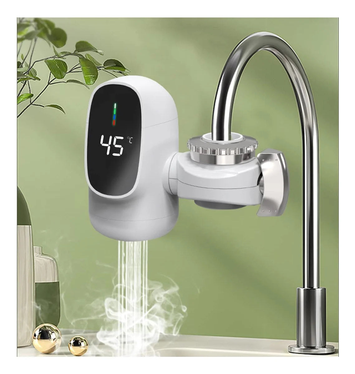 Grifo Calentador de Agua Instantáneo con Pantalla Digital