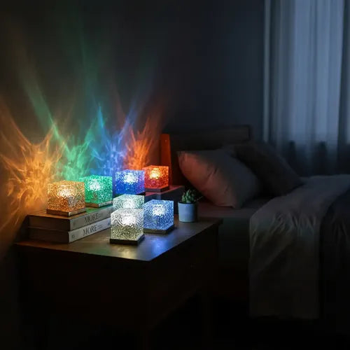 Lámpara Aurora Boreal · Luz RGB con Efecto Agua