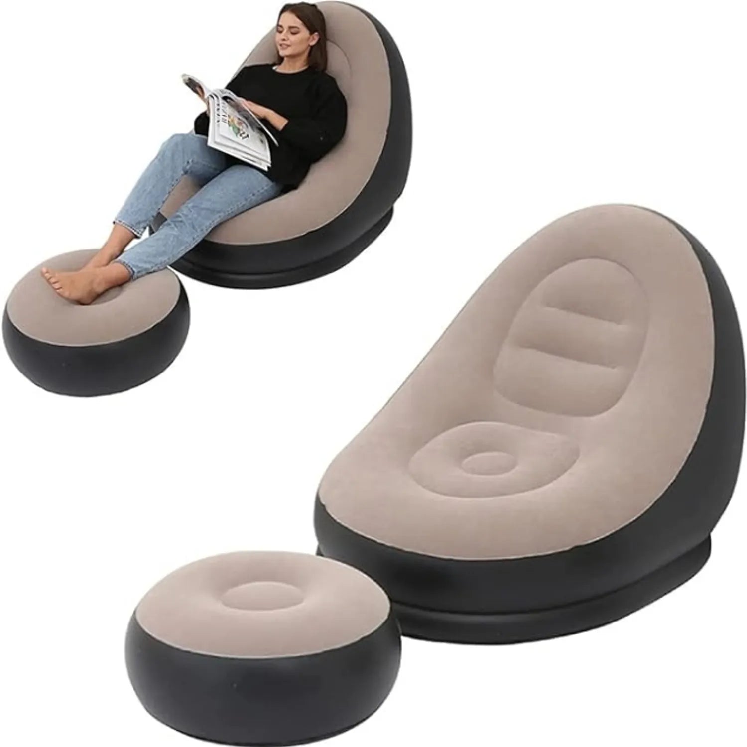 Sillón Inflable con Reposapiés